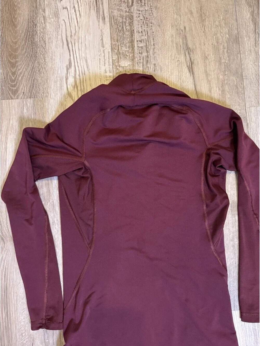 Adidas Men’s XS Maroon Mock Neck Long Sleeve Compression Training Shirt